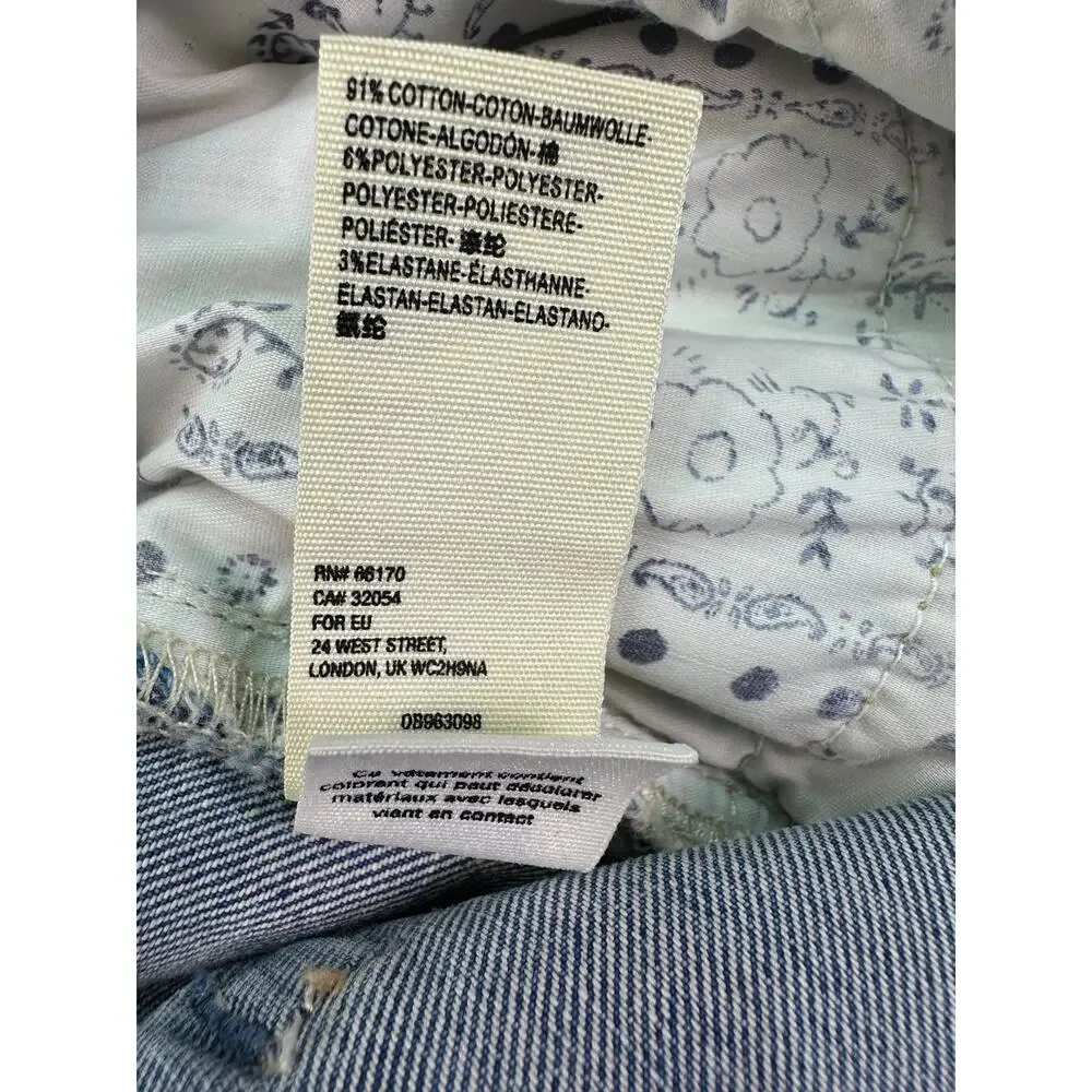 NWOT Free People We The Free Crvy High Rise Denim Shorts Size 28 Distressed - Picture 9 of 9